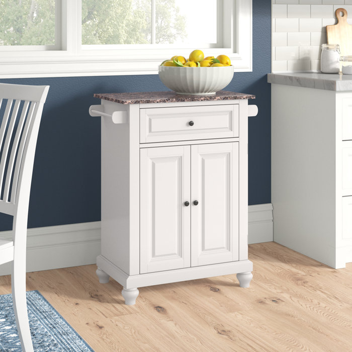 Lark Manor Altonio 28'' Wide Kitchen Cart with Marble Top & Reviews